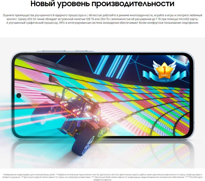 Производительность Samsung Galaxy A55